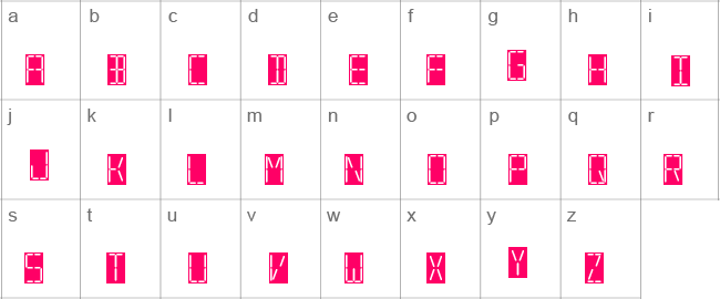 7 SEGMENTAL DIGITAL DISPLAY Regular Lower Case