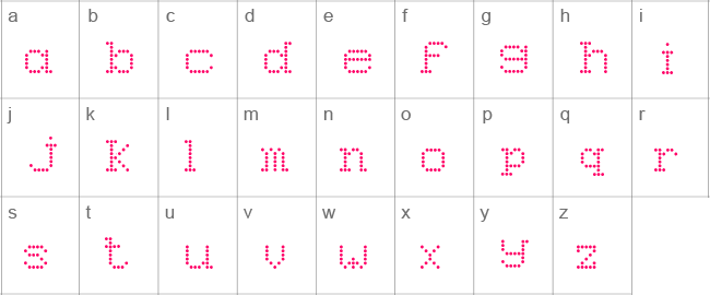 8Pin Matrix Lower Case