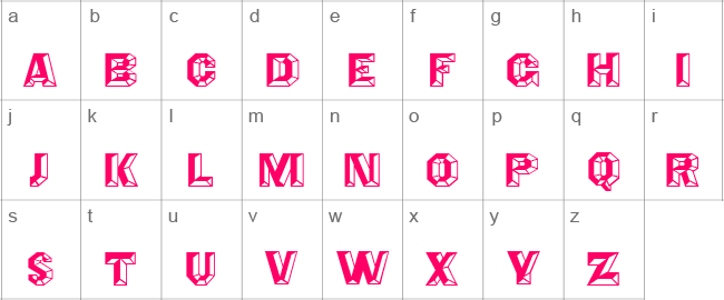 Angles Octagon Lower Case