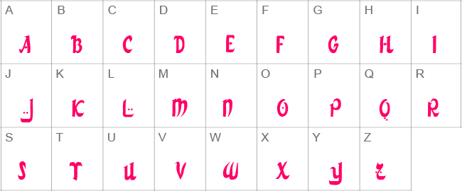 ArabDancesMediumItalic Upper Case