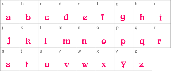 ArabiaR Lower Case