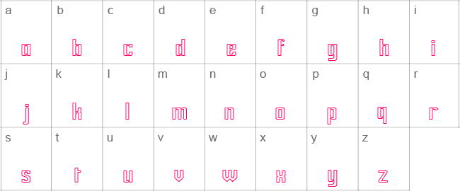 Ardour Outline Lower Case