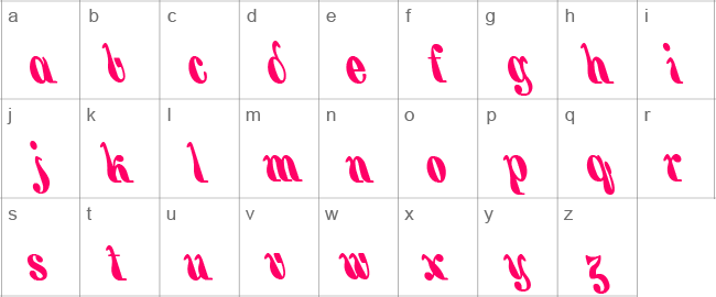 Backhand Brush Lower Case